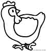 chicken bird coloring page