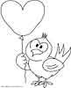 bird with a balloon heart