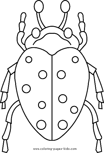 Spotted bug coloring sheet colour picture