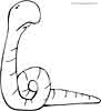worm coloring page