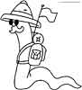 Safari Worm printable coloring page for kids