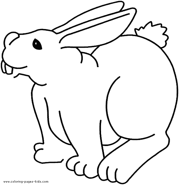 Bunny coloring page for kids