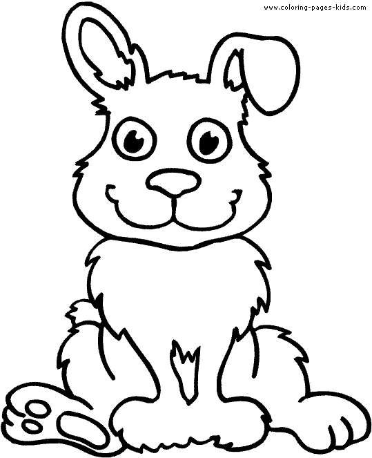 Bunny printable coloring page for kids