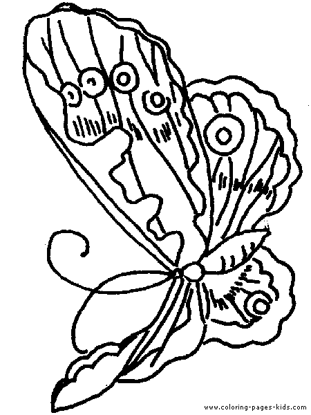 Flying Butterfly colouring sheet for kids