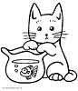 cat coloring page