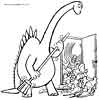 dinosaur coloring page for kids