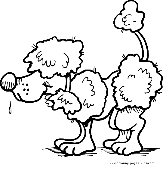 Poodle color page, animal coloring pages, color plate, coloring sheet,printable coloring picture