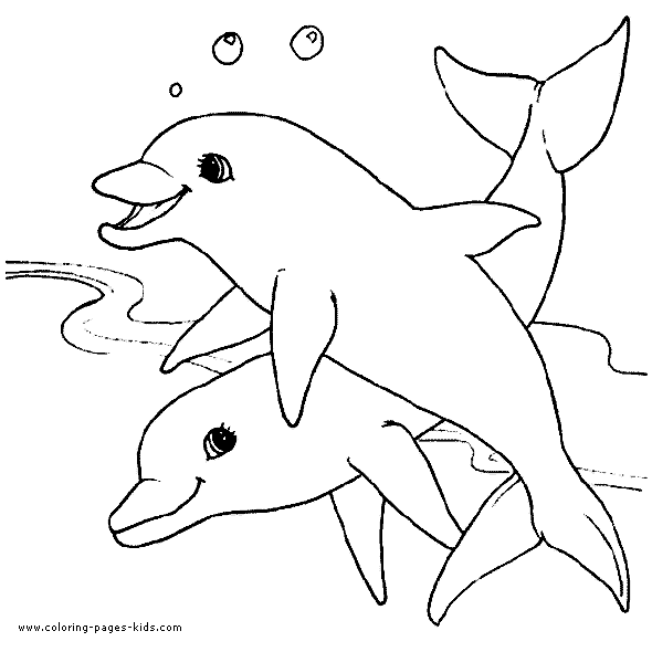 Swimming Dolphins color page, dolphins, animal coloring pages, color plate, coloring sheet,printable coloring picture