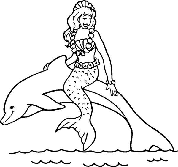 Dolphin coloring page - Printable Dolphin color page