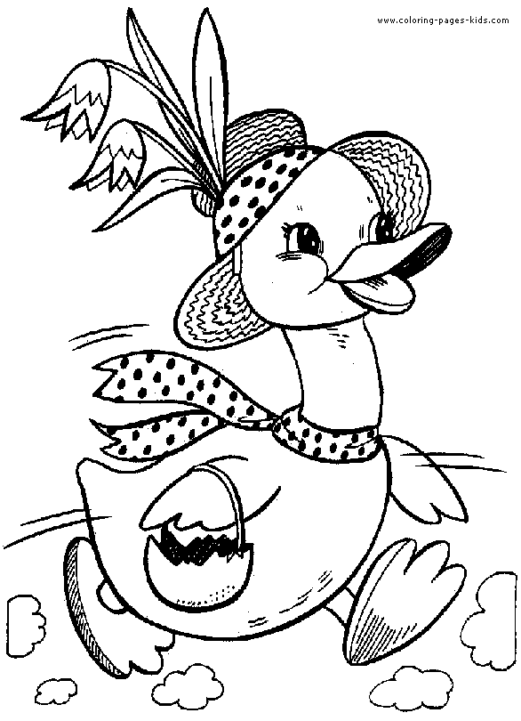 Duck color page, animal coloring pages, color plate, coloring sheet,printable coloring picture