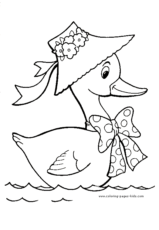 Duck color page, animal coloring pages, color plate, coloring sheet,printable coloring picture