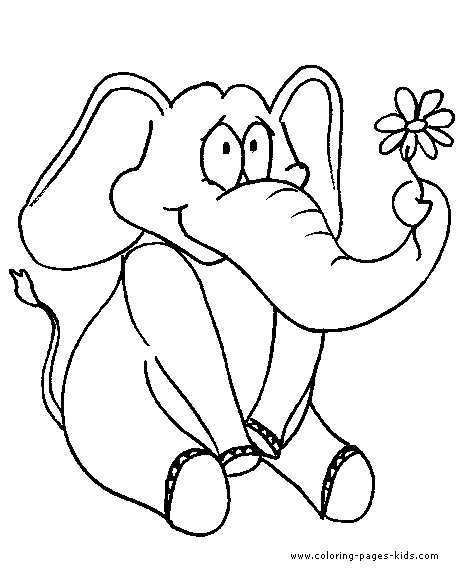 Elephant color page, animal coloring pages, color plate, coloring sheet,printable coloring picture