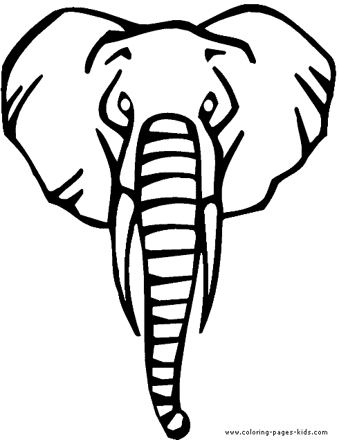 Elephant color page, animal coloring pages, color plate, coloring sheet,printable coloring picture