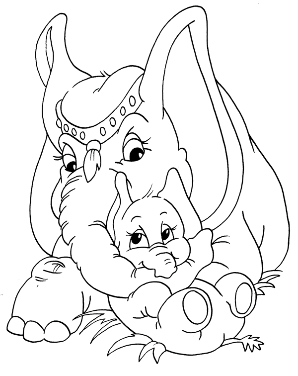 Elephant color page, animal coloring pages, color plate, coloring sheet,printable coloring picture