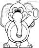 Elephant waving hello coloring page