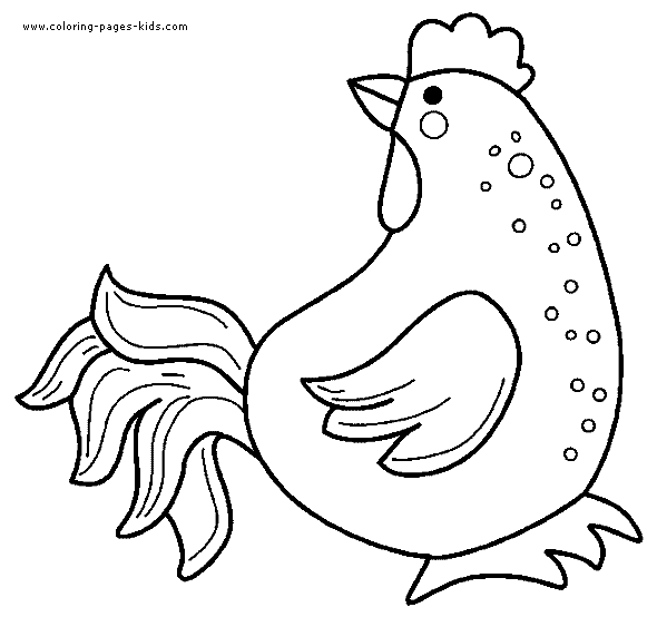 chicken color page, animal coloring pages, color plate, coloring sheet,printable coloring picture