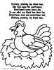 chicken coloring page sheet