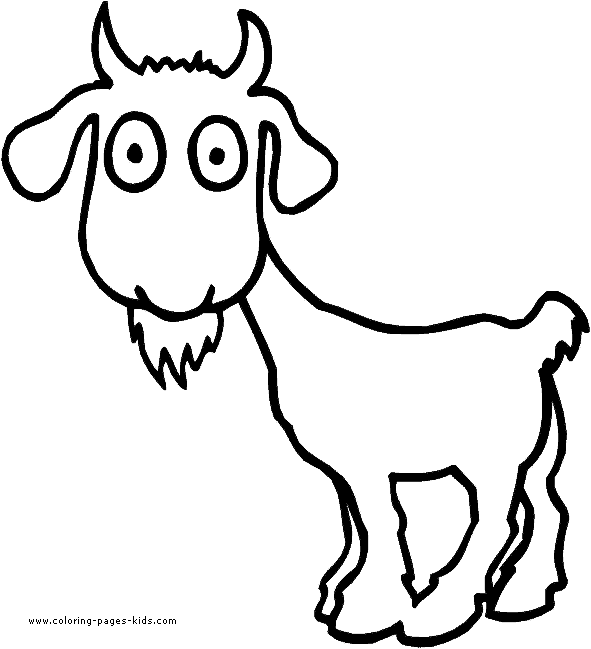 Surpised Goat color page