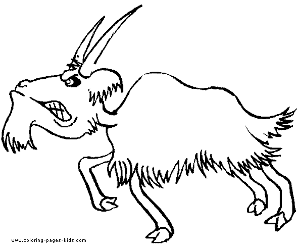 Goat color page, animal coloring pages, color plate, coloring sheet,printable coloring picture