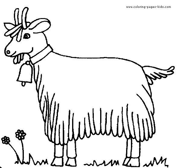 Goat color page, animal coloring pages, color plate, coloring sheet,printable coloring picture