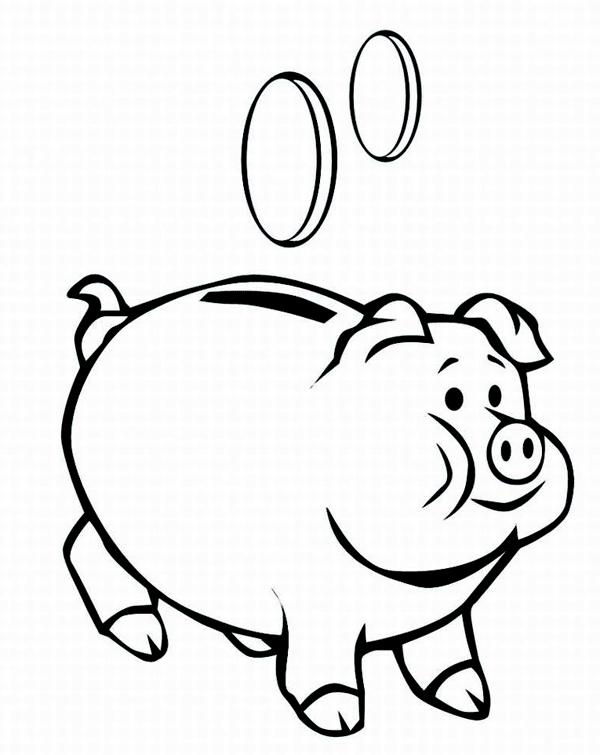 Pig color page, animal coloring pages, color plate, coloring sheet,printable coloring picture