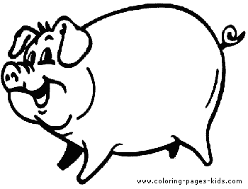 Pig color page, animal coloring pages, color plate, coloring sheet,printable coloring picture