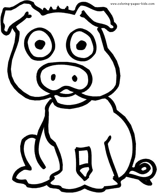 Pig color page, animal coloring pages, color plate, coloring sheet,printable coloring picture