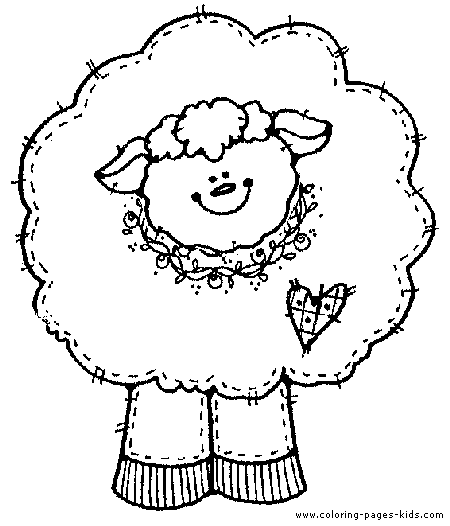 Sheep color page, animal coloring pages, color plate, coloring sheet,printable coloring picture