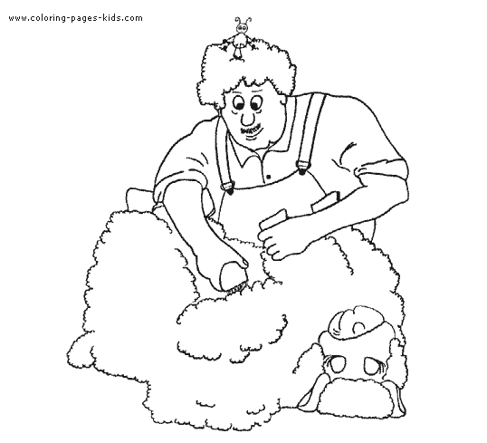 Shaving a Sheep color page