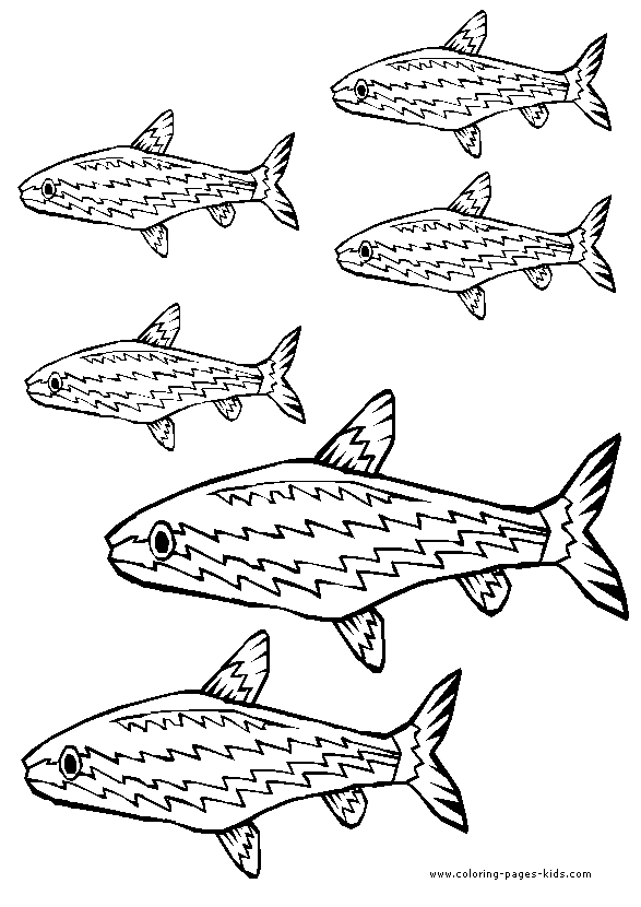 School of Fish coloring page