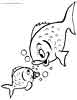 Mother and child Fish coloring page