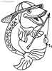 Fishing Fish coloring page