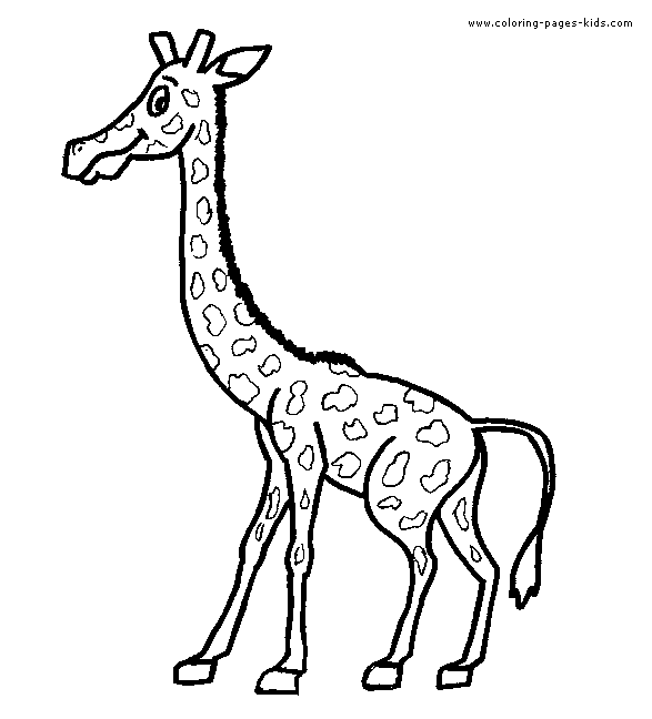 Giraffe color page, animal coloring pages, color plate, coloring sheet,printable coloring picture