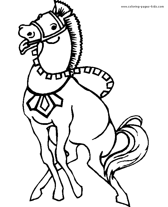 Silly horse coloring page