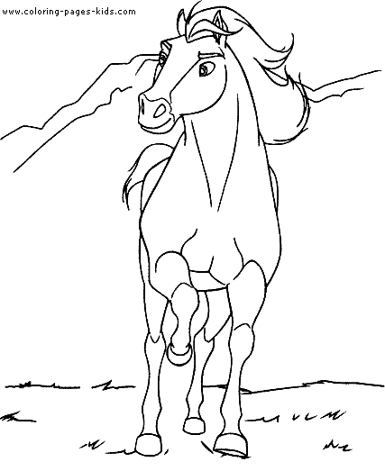 Strong horse colouring sheet