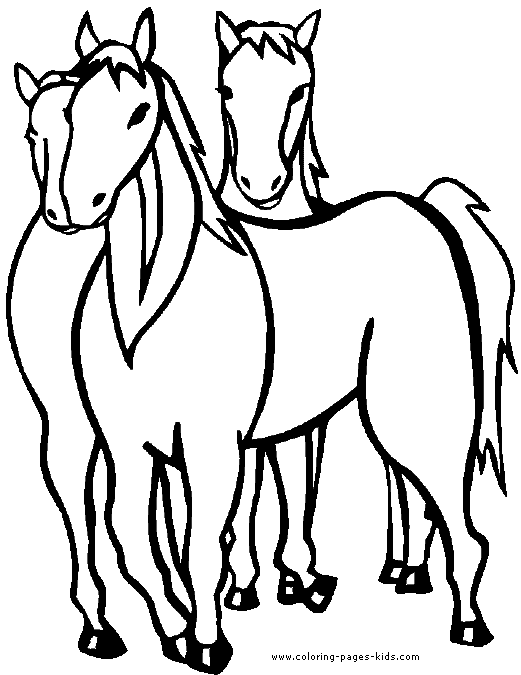 Horses coloring page online