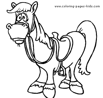 Horse With A Saddle Color Page