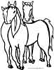 three Horses coloring page