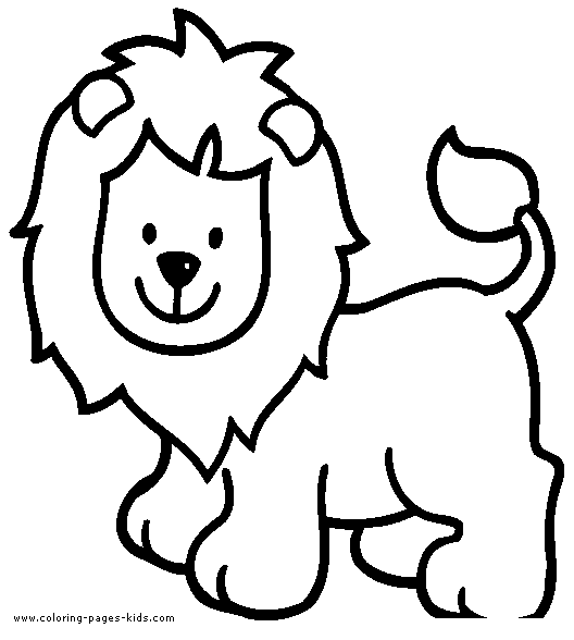Simple Lion color page