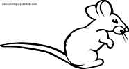 Mouse coloring sheet