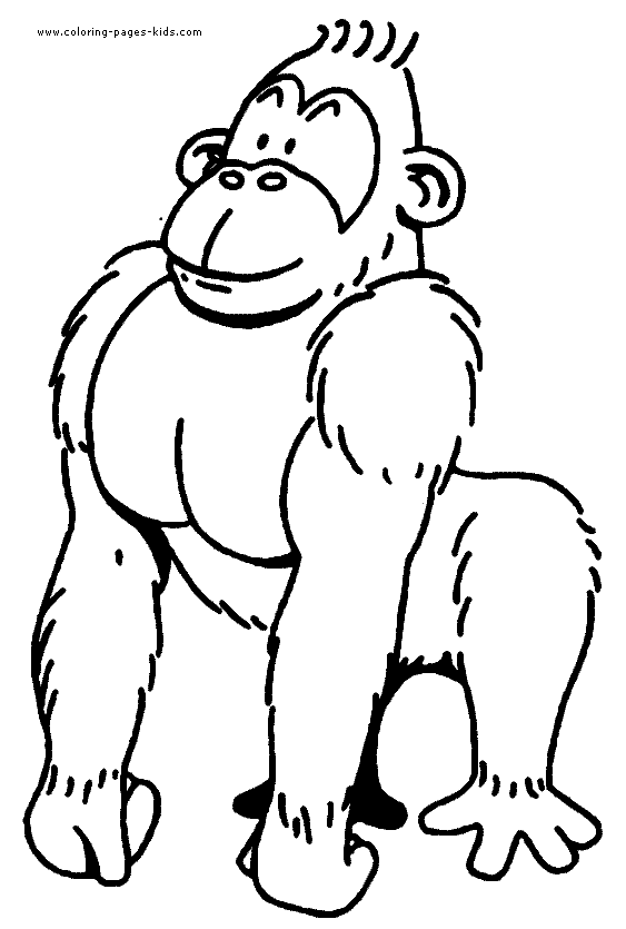 Monkey color page, animal coloring pages, color plate, coloring sheet,printable coloring picture