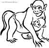 monkey coloring page