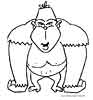 Gorilla coloring page for kids