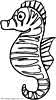 Seahorse coloring page