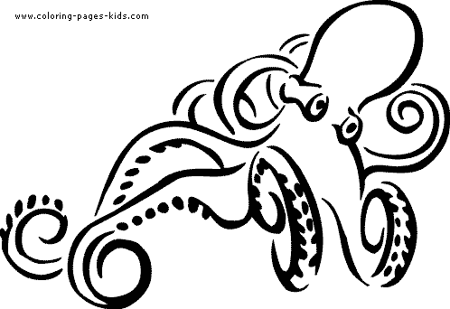 squid coloring pages