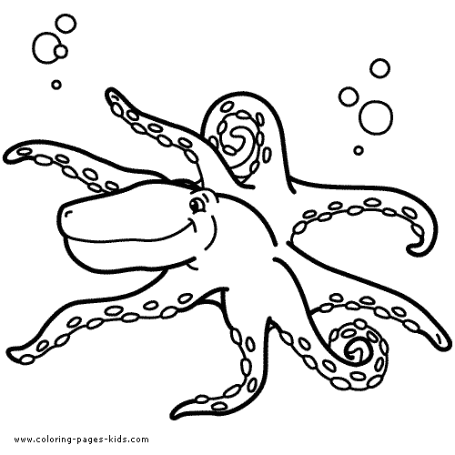 Octopus color page, animal coloring pages, color plate, coloring sheet,printable coloring picture