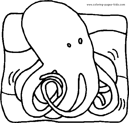 Octopus color page, animal coloring pages, color plate, coloring sheet,printable coloring picture