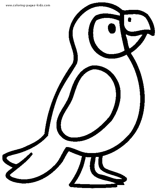 Parrot color page