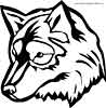 Wolf coloring picture