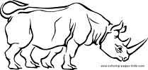 Rhinoceros Zoo animals coloring pages